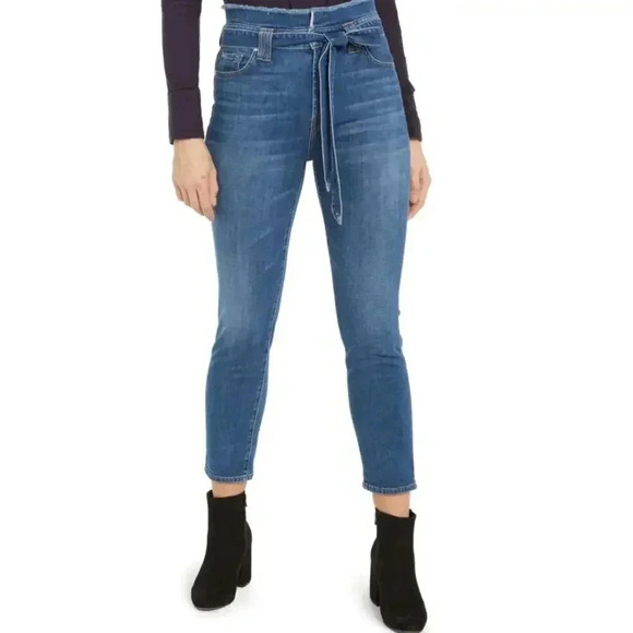 7 For All Mankind Denim - 7 For All Mankind Paperbag High Rise Tie Belt Jeans size 27